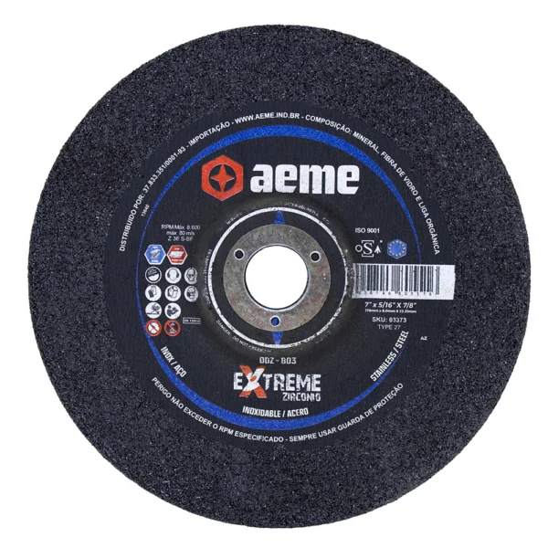 Disco Desbaste AEME Aço/Inox Extreme Zircônio