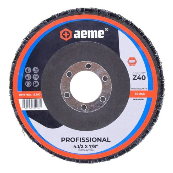 Disco Flap Fibra Angular AEME PROFISSIONAL